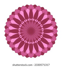 Abstract ornament in circle. Doodle mandala pattern. Vector illustration.