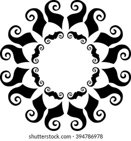 Abstract ornament in circle. Element for design. Vector illustration.