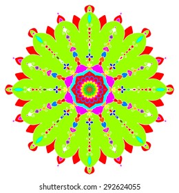 Abstract ornament in circle. Mandala. Vector illustration.