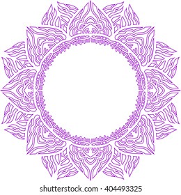 Abstract ornament in circle. Ornate frame. Element for design. Vector illustration.