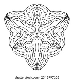 Ornamento abstracto. Ilustración del vector Doodle. Diseño decorativo. 