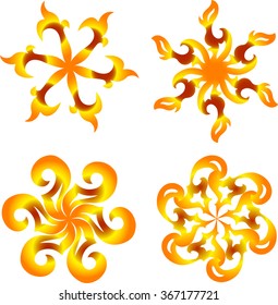 Abstract ornament elements