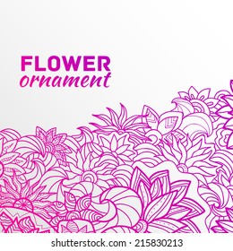 abstract ornament flower background concept. Vector illustration