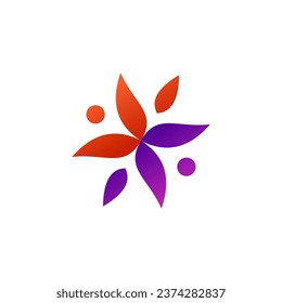 Resumen Diseño del logotipo de flor ornamento