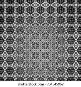 Abstract ornament. Graphic vector pattern. A seamless background. White, gray and black texture. Wallpaper in the geometrical style.