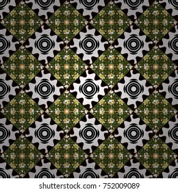 Abstract ornament. Graphic vector pattern. Black, brown and white texture. Wallpaper in the geometrical style. A seamless background.