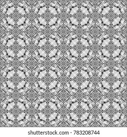 Abstract ornament. Graphic vector pattern. White, gray and black texture. Wallpaper in the geometrical style. A seamless background.
