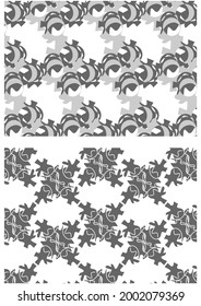 Abstract ornament  gray, bicolor