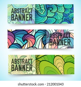 abstract ornament horizontal banners concept. vector illustration design