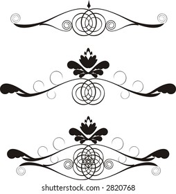 Abstract ornament illustration on white background