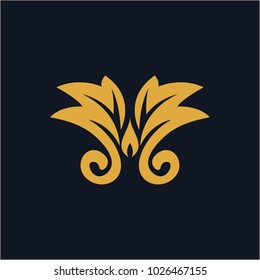Abstract ornament leaf icon
