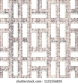Abstract ornament of letters. Halftone style. Vector colorful illustration.
