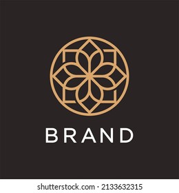 Resumen Vector de diseño de logotipo de ornamentos. Vector de logotipo de flor universal premium.