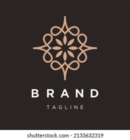 Resumen Vector de diseño de logotipo de ornamentos. Vector de logotipo de flor universal premium.