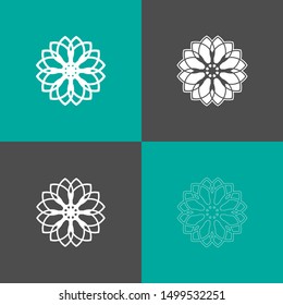 Abstract ornament logo icon vector design bundle. Elegant premium ornament vector.
