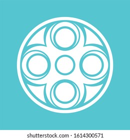 Abstract ornament logo icon vector design . Elegant premium ornament vector logotype symbol.