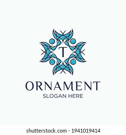 Abstract ornament logo icon vector design creative ornament logo