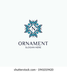 Abstract ornament logo icon vector design creative ornament logo