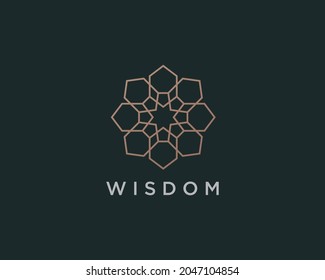 Abstract ornament logo icon vector design. Elegant premium ornament vector logotype symbol.