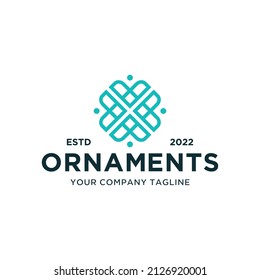 Abstract ornament logo icon vector design. Elegant premium ornament vector logotype symbol.