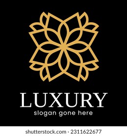 Abstract ornament logo icon vector design. Elegant premium ornament vector logotype symbol