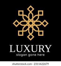Abstract ornament logo icon vector design. Elegant premium ornament vector logotype symbol