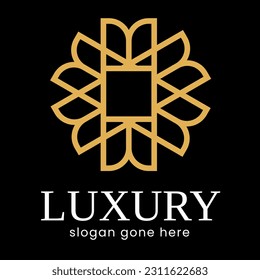 Abstract ornament logo icon vector design. Elegant premium ornament vector logotype symbol