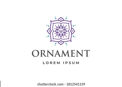 Abstract Ornament Logo with letter W initial