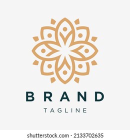 Abstract ornament logo vector. Elegant premium ornament vector logotype symbol.