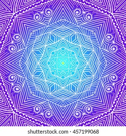 Abstract ornament. Mandala decorative pattern. Vector illustration. Bohemian, boho, ethnic, hippie motifs. Design element for yoga mat, wall art, stickers, tattoo, tapestry, clothes, stationery.