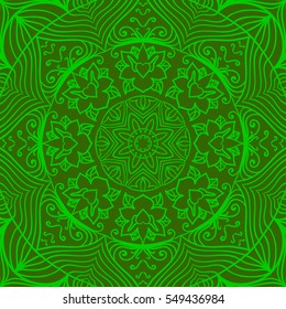 Abstract ornament. Mandala decorative pattern. Vector illustration. Bohemian, boho, ethnic, hippie motifs. Design element for yoga mat, wall art, stickers, tattoo, tapestry, clothes, stationery.