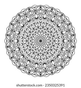 Abstract ornament. Mandala vector illustration. Coloring book page. 