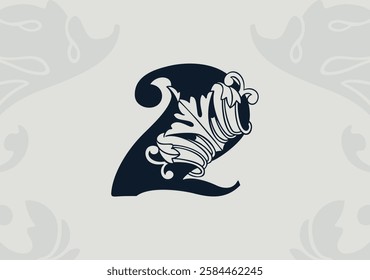 Abstract ornament number two. Typography design. Vector illustration