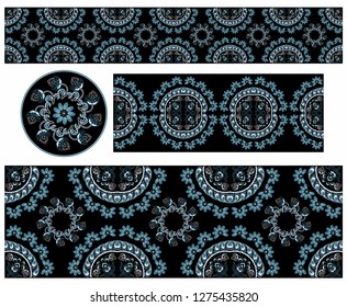 Abstract ornament on black background