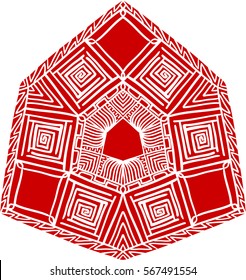 Abstract ornament on white background. Vector design element.