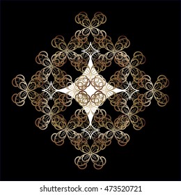 Abstract  ornament. Oriental vector pattern with arabesque and floral elements.