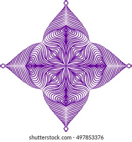 Abstract ornament . Ornate stylized snowflake. Vector illustration. Can be used for cards, invitations, tattoos, posters, scrapbooking, prints.