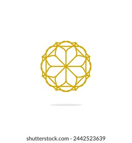 Abstract ornament pattern design idea. Floral line concept