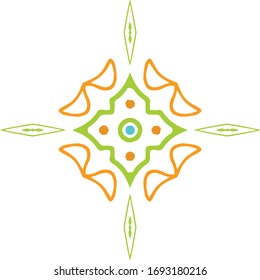 Abstract ornament pattern vector design.
