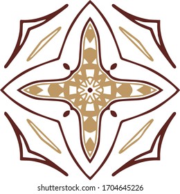 Abstract ornament pattern vector design.