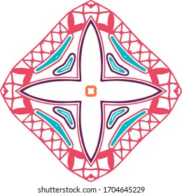 Abstract ornament pattern vector design.