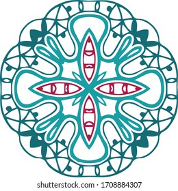 Abstract ornament pattern vector design.