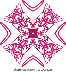 Abstract ornament pattern vector design.