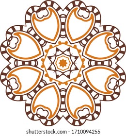 Abstract ornament pattern vector design.