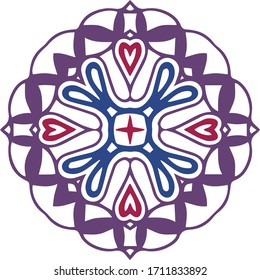 Abstract ornament pattern vector design.