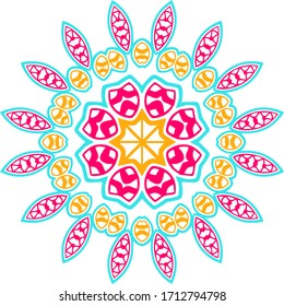 Abstract ornament pattern vector design.