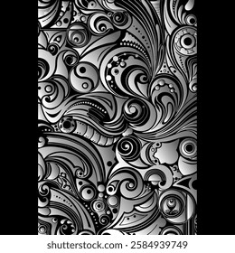 abstract ornament pattern, vintage vector 