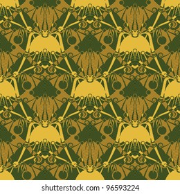 Abstract ornament print. Seamless pattern. Vector.