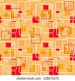 abstract ornament with red squares