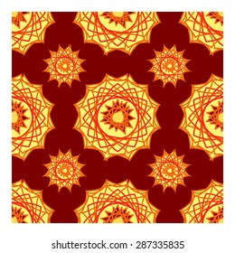 Abstract ornament seamless background with hand drawn elements